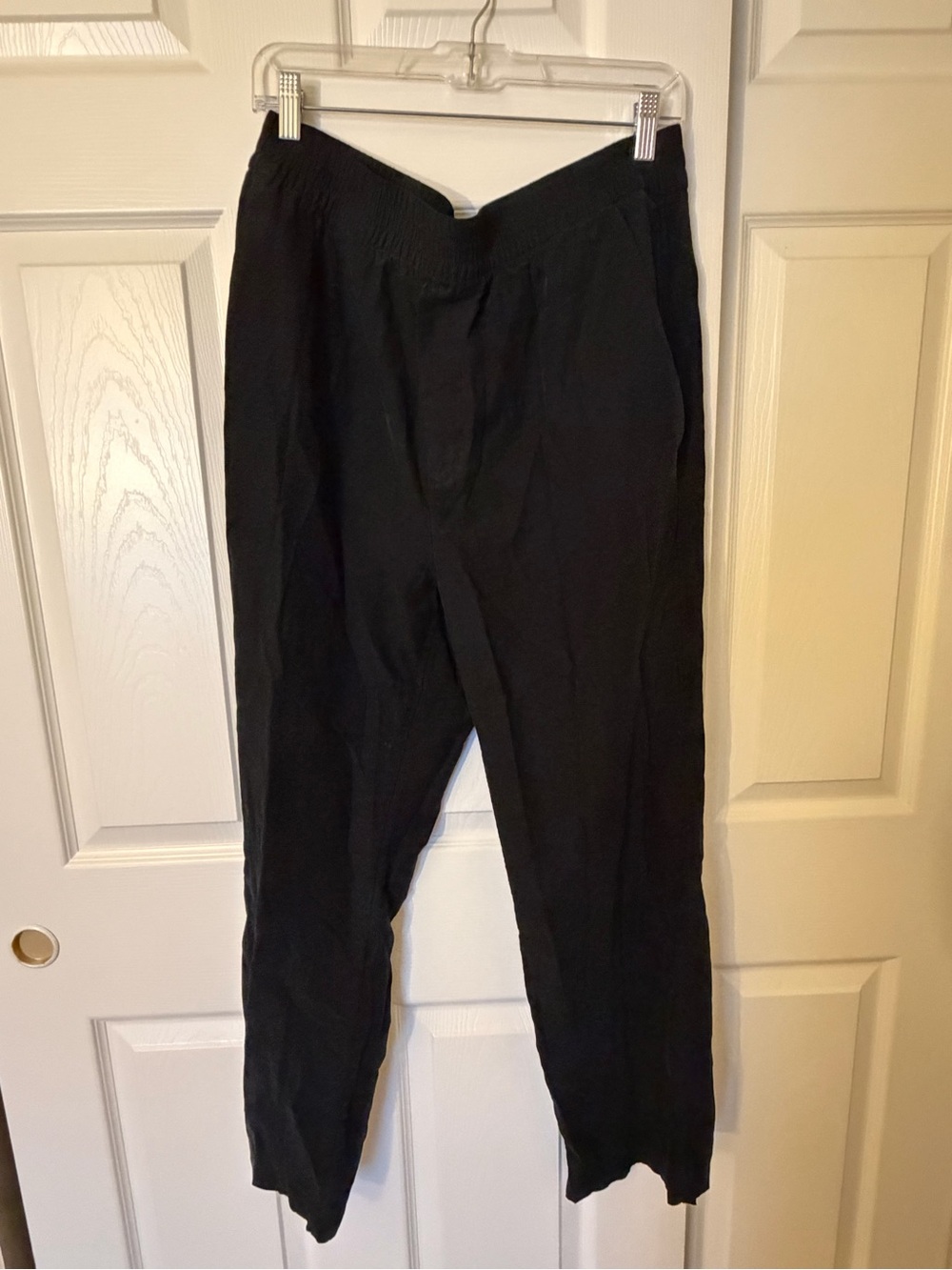 DownEast women's Black Elastic-Waist Pants